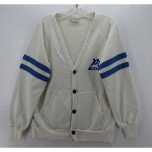 Vintage Pitt Panthers White and Blue Cardigan Sweatshirt size M